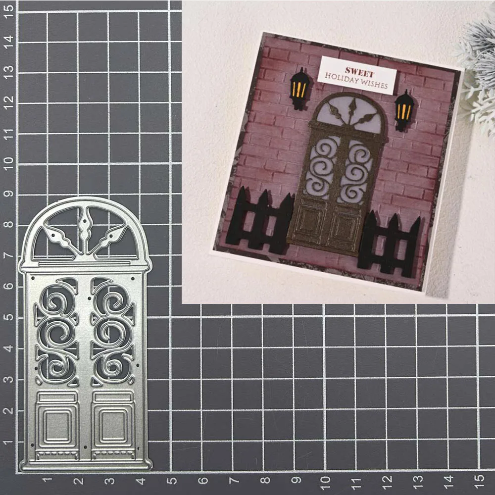 Retro Vintage Door Metal Cutting Dies DIY Scrapbooking photo album Decorative paper card workmanship Handcraft