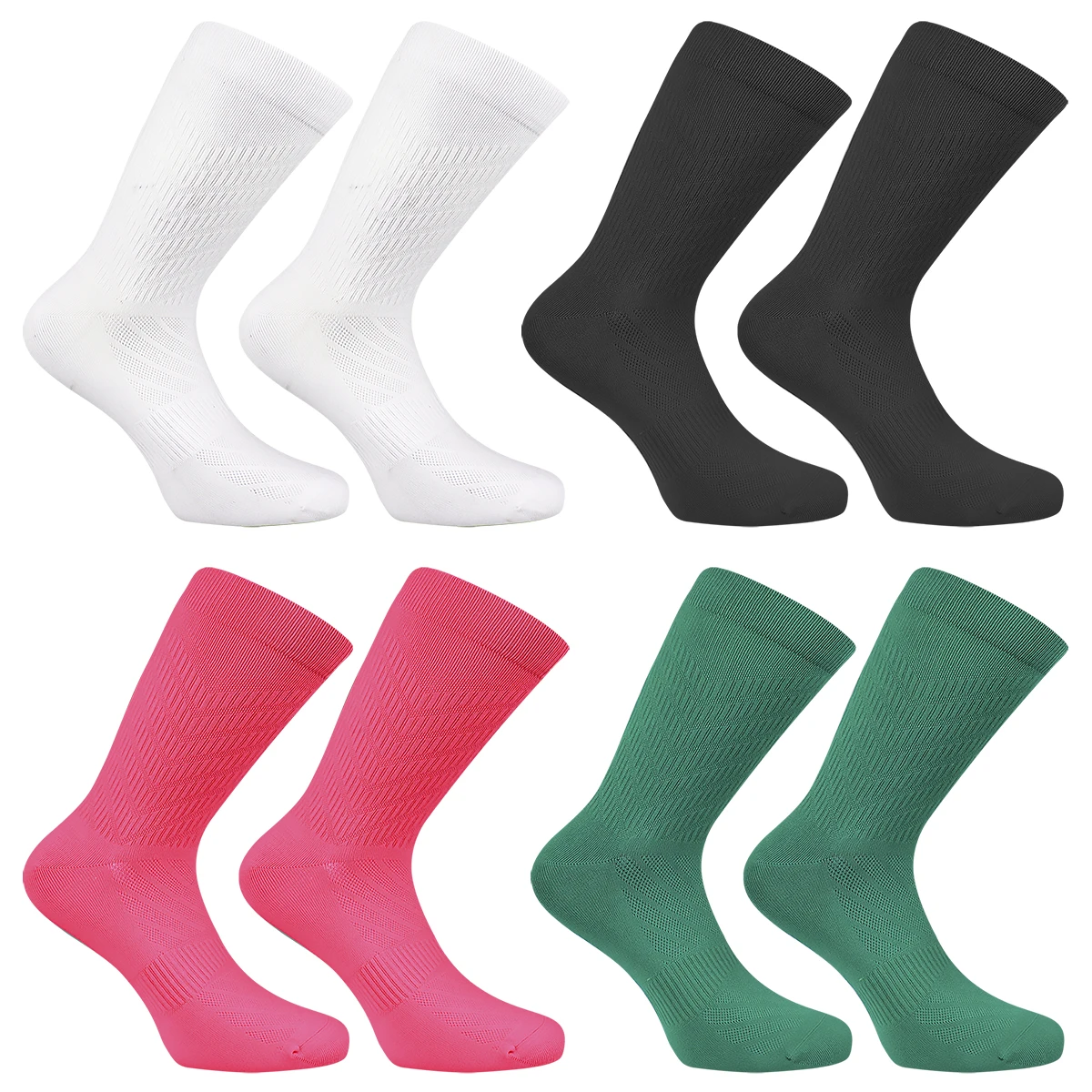 

4 Pairs of Men and Women's Compression Sports Socks for Running, Cycling, Climbing, Walking, and Hiking
