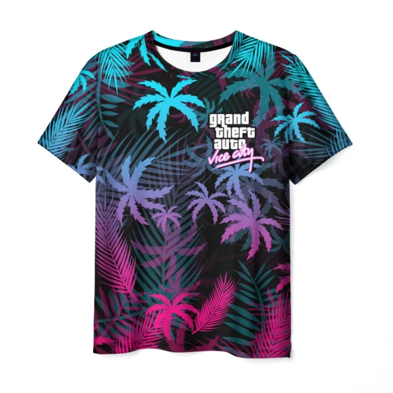 

Hot Game GTA T-Shirts Grand Theft Auto Vice City 3D Printed Men Women Summer Fashion Short Sleeve T Shirt Kids Tees Top Clothing