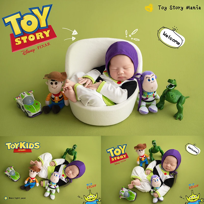 Cartoon Baby Clothing For Photo Newborn Shoot Toy Props Funny Cosplay Costume Adjustable Hat Jumpsuit Set Studio Accessories