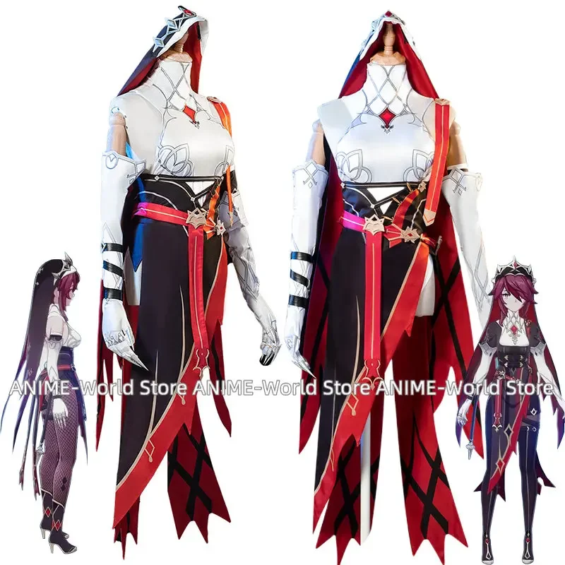 Anime Game Genshin Impact Cosplay Rosaria Cosplay Costume Uniform Rosaria Wig High-quality Halloween Costumes for Women