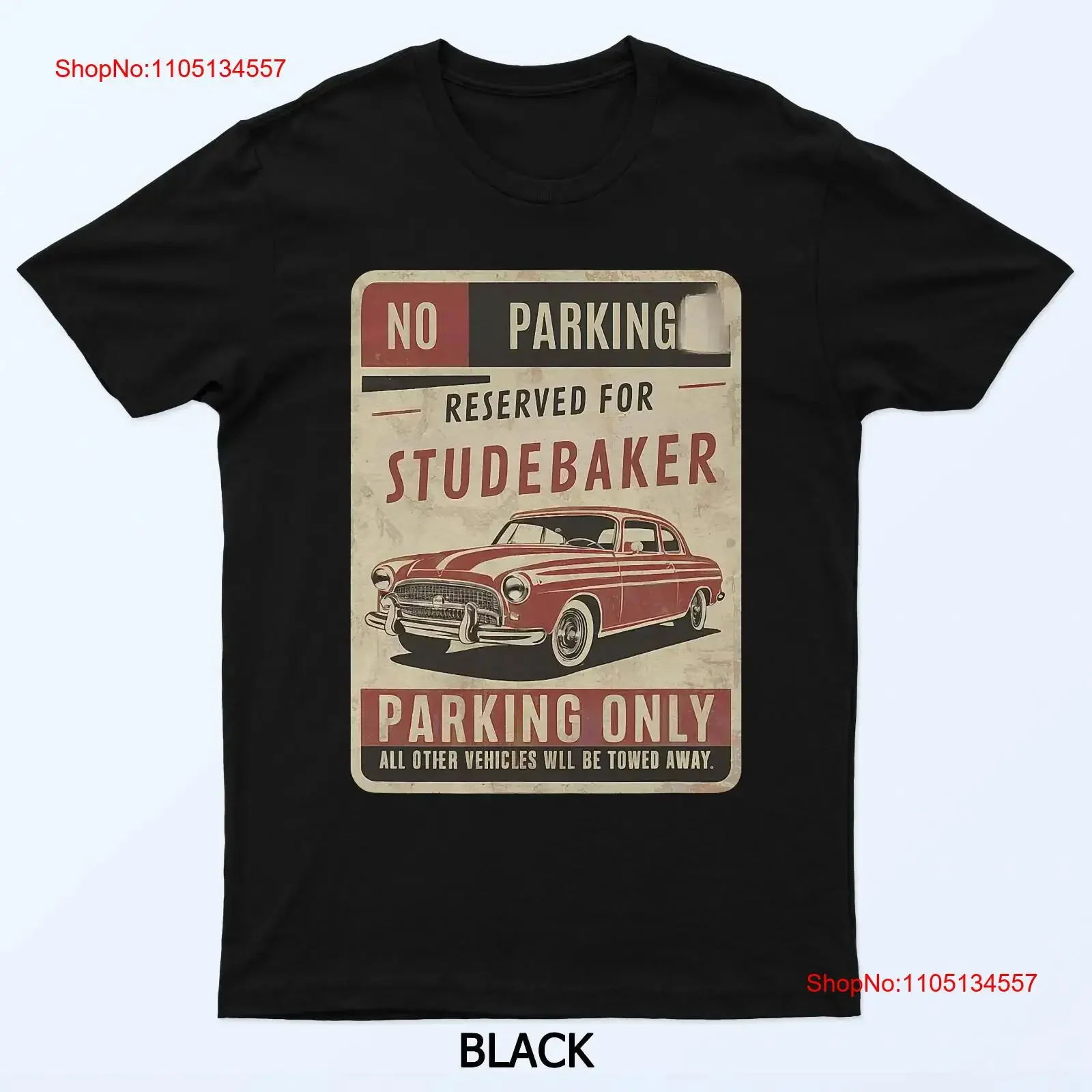 No hay estacionamiento reservado solo Studebaker camiseta Vintage vintage lavada transpirable suave ropa de diseñador homme moda gráfica