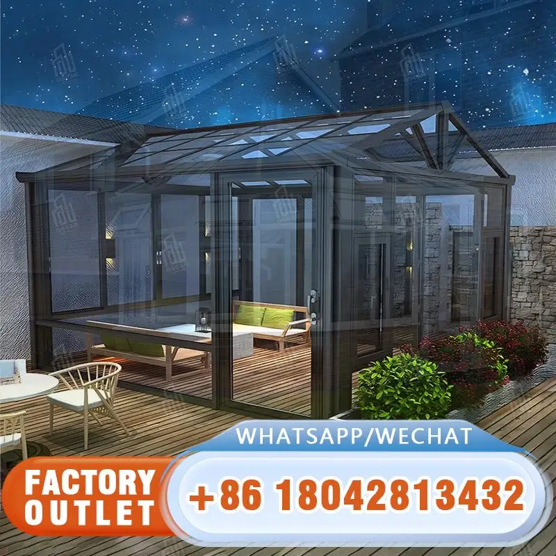 

Открытая терраса, алюминиевый выдвижной поликарбонат, всесезонный купол, стеклянные домики для солнечных комнат для европейского использования, солнечная комната