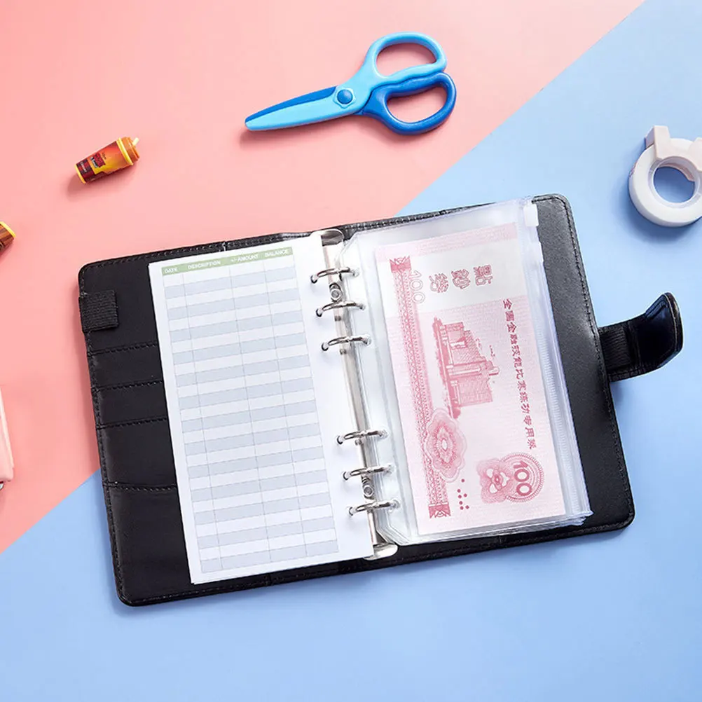 36Pcs Budget Sheets Thick Paper Six-Hole Punch Expense Tracker Planner Inserts Portable Budget Binder Refill Cash Binder Refill