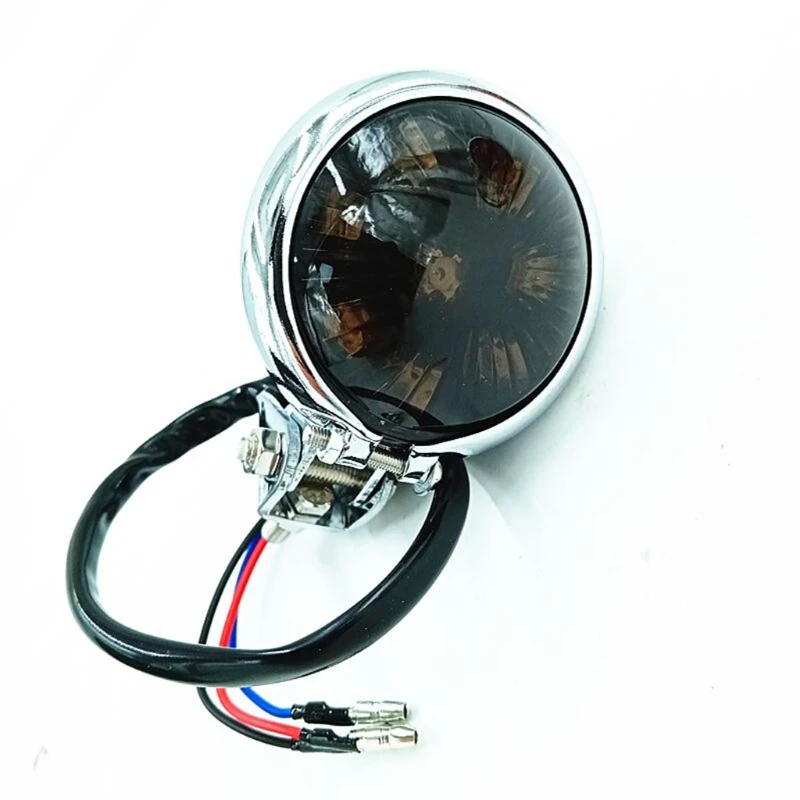 Motorcycle Red 12V 5W LED Adjustable Cafe Racer Stop Tail Light Motorbike