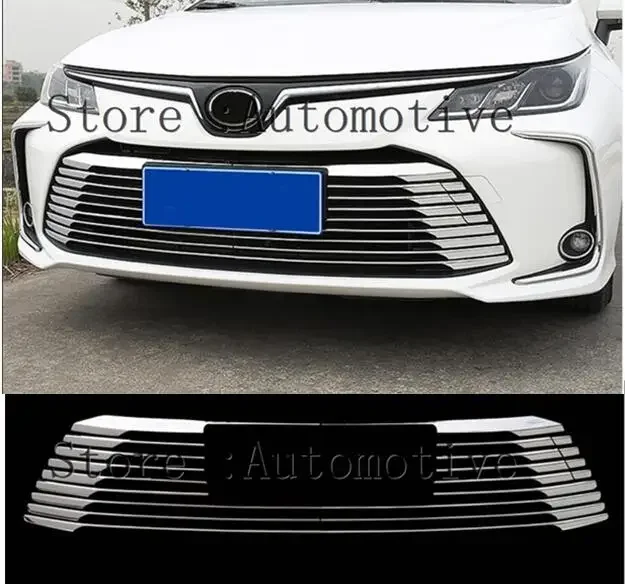 22 pcs for Toyota Corolla Altis 2019 2020 2021 Chrome  Front Bumper Grille Moulding cover trim Car styling