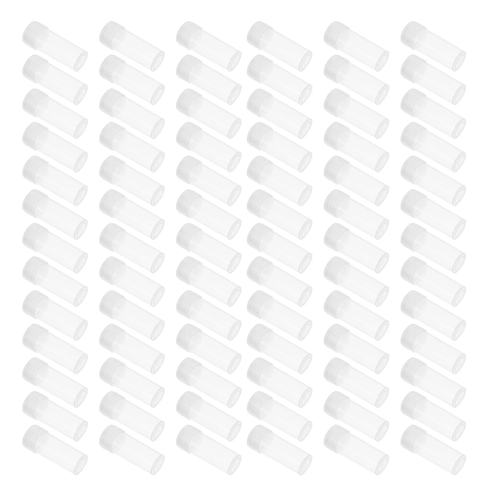 100pcs 5Ml Plastic Vials Small Sample Containers Transparent Leak-Proof Lab Storage Tubes For Liquid Powder Portable Clear Test