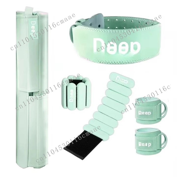 Custom Logo Gym Fitness Weightlifting Protection Shoulder Foam Hip Thrusts Squat Cushion Barbell Pad Set With PU Ankle Strap