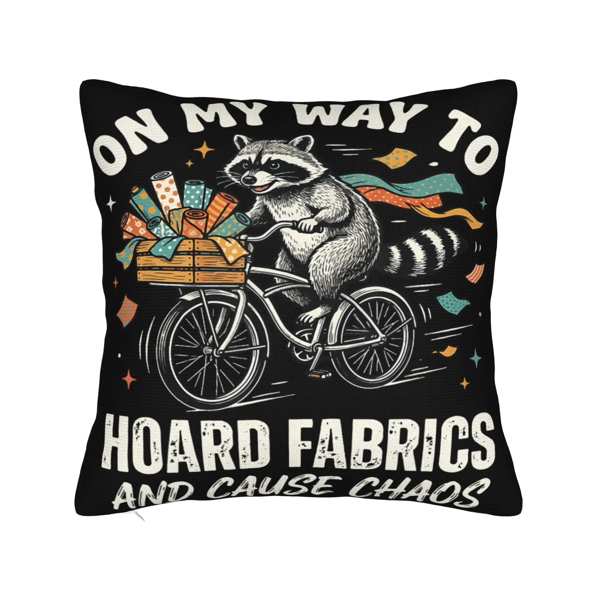 Decorative Pillow Covers On My Way to Hoard Fabrics and Cause Chaos Merch Home  Pillow Case Cover Zippered Multi Size
