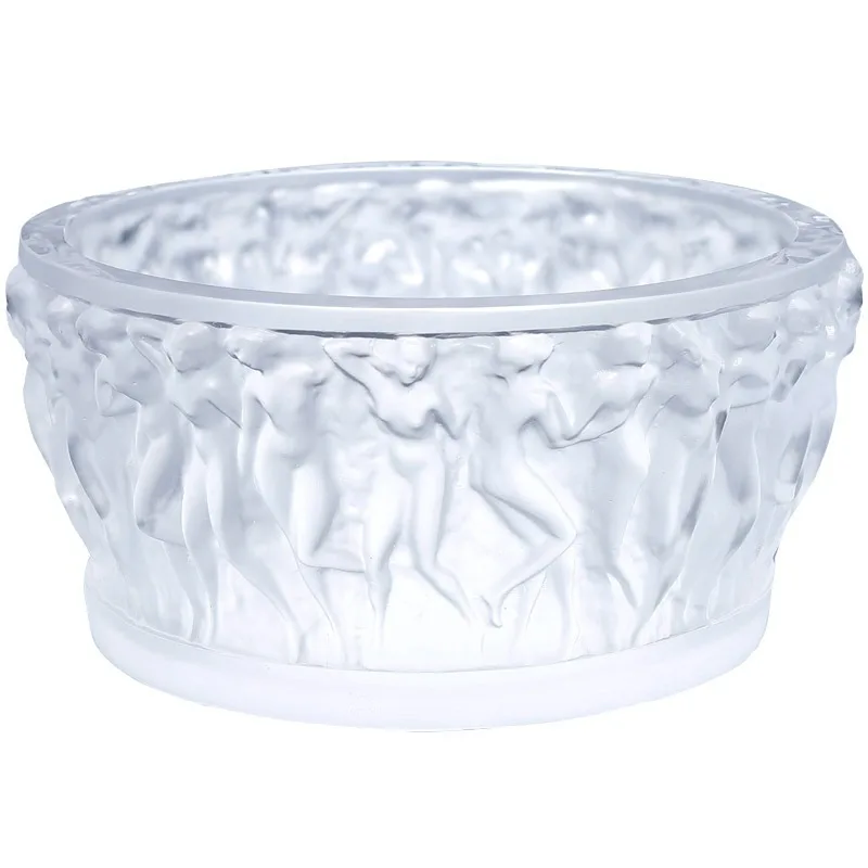 Ancient glazed beautiful woman fruit plate living room coffee table home high-end home decoration ornament