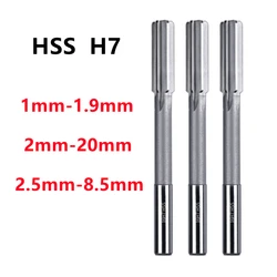 Reamer H7 Machine Straight Shank 6-Flutes HSS Chuck Engineering Milling Cutter Tool Flat Bottom Lengthened 3mm-20mm CNC Tools