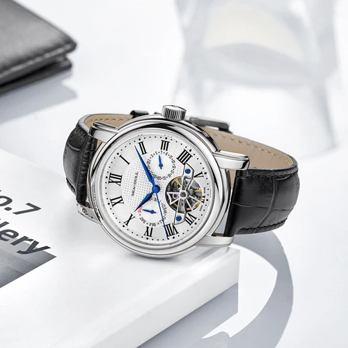 Imagen 2 del producto Nuevo reloj de pulsera mecánico automático para hombre, movimiento Seagull ST25, reloj de negocios informal Flywhee hueco a la moda para hombre 819.624