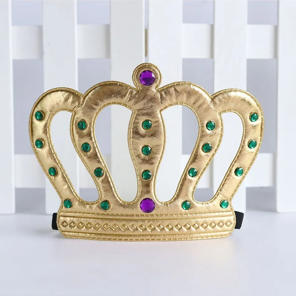 Kids Birthday Crown Children Party Cloth Headband Girls Christmas Elastic Photoshoot Props Baby One Year Old Photography Outfits