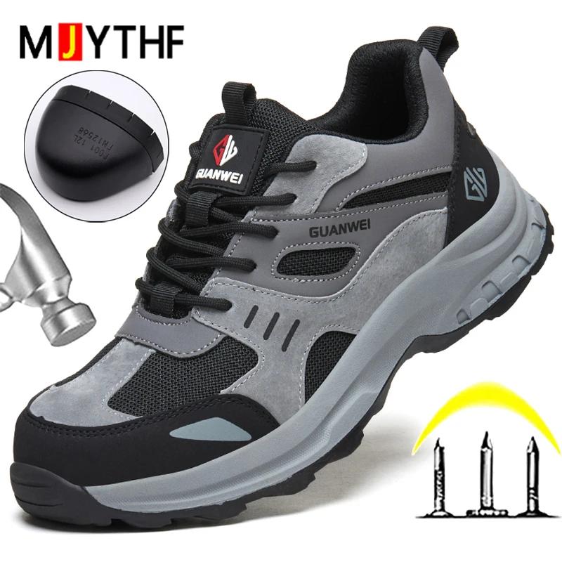 Men's Work Security Shoes Safety Work Boots Anti-smash Anti puncture Work Sneakers Steel toe shoes Protection boots Comfortable