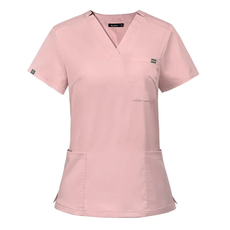 Mannen Scrubs Pak Plug Size Medische Uniformen V-hals Scrub Top Korte Mouw Puur Katoen Medische Broek Losse Verpleging Werkkleding Arts