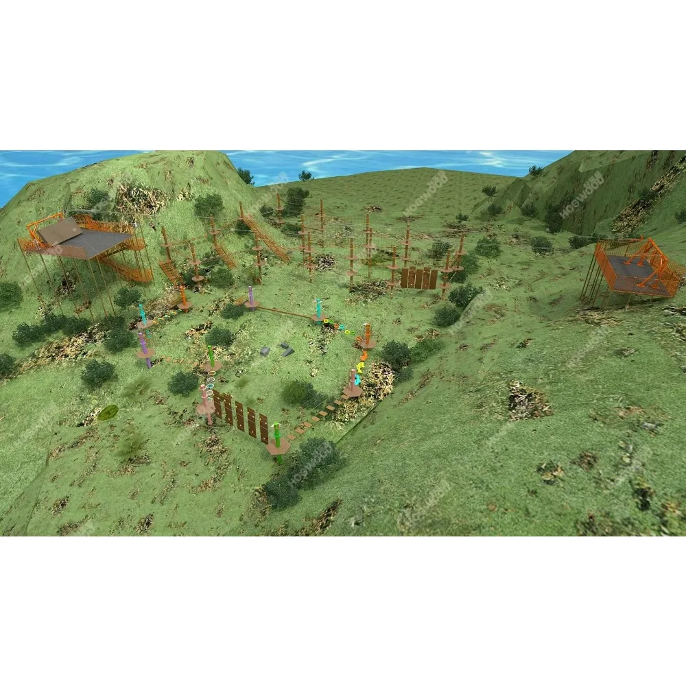 Sicurezza Primo corso di corda per esterni durevole ed ecologico in porcellana certificata e attrezzatura con cerniera con dimensioni personalizzabili