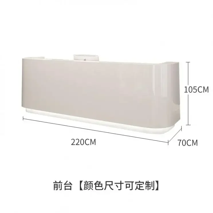 Company Reception Front Desk Creative FRP Paint Front Desk Curved Beauty  Hotel Bar Counter