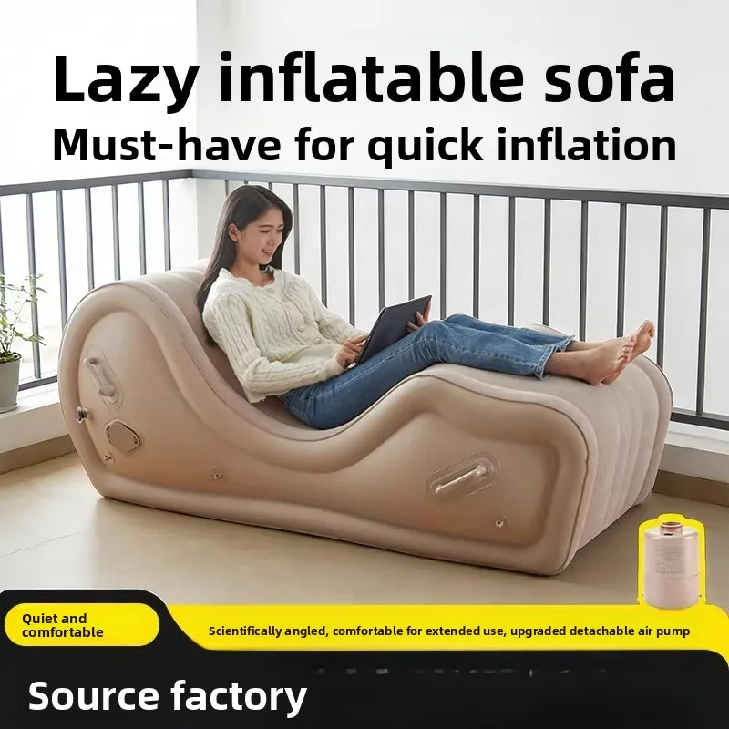 Lazy inflatable sofa, outdoor mattress, tent recliner, camping seat, air mattress, portable inflatable mattress for camping