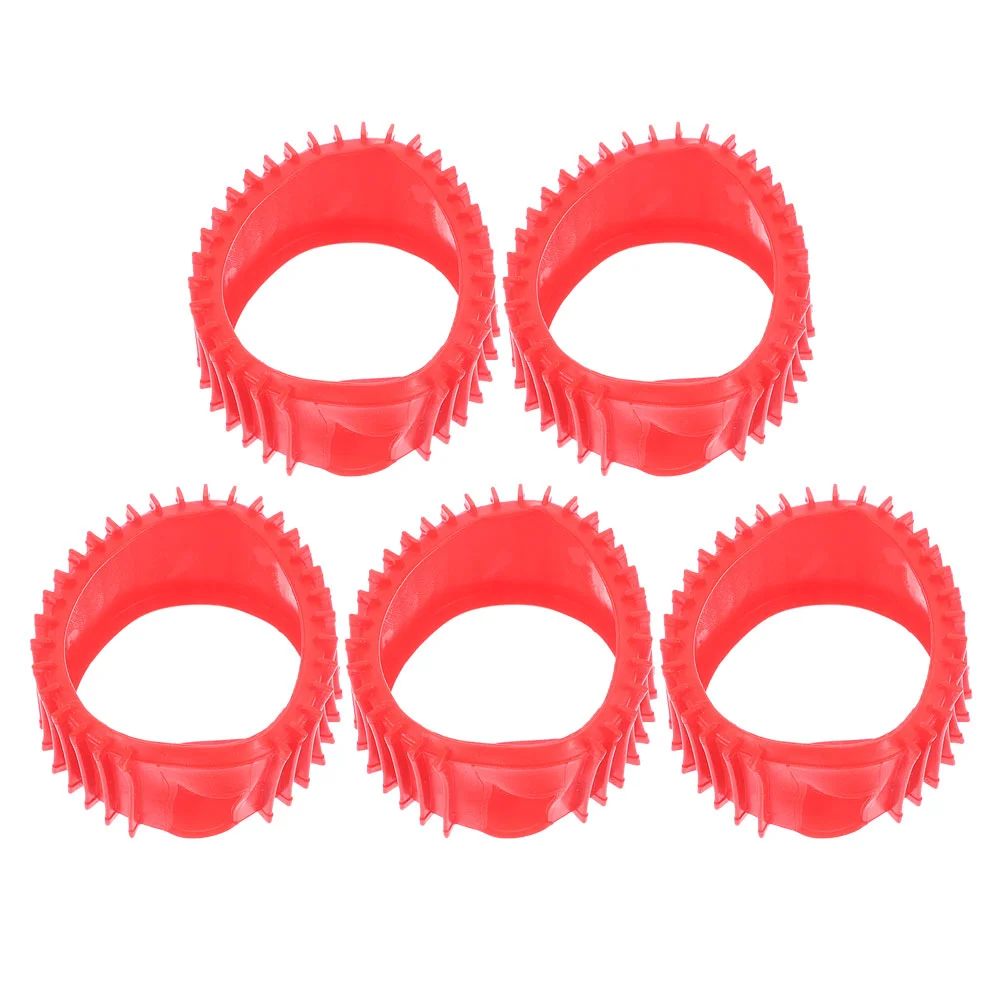 5 Pcs Propane Tank Gas Meter Cover Gauge Adapter Boots Silicone Protector Header Pressure Regulator Oxygen Acetylene Red