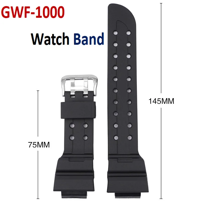 Black Bracelet accessories Wristband GWF-1000 Watch Band Repalcement PC Watches Wrist GWF1000 Strap Watchband Belt bands