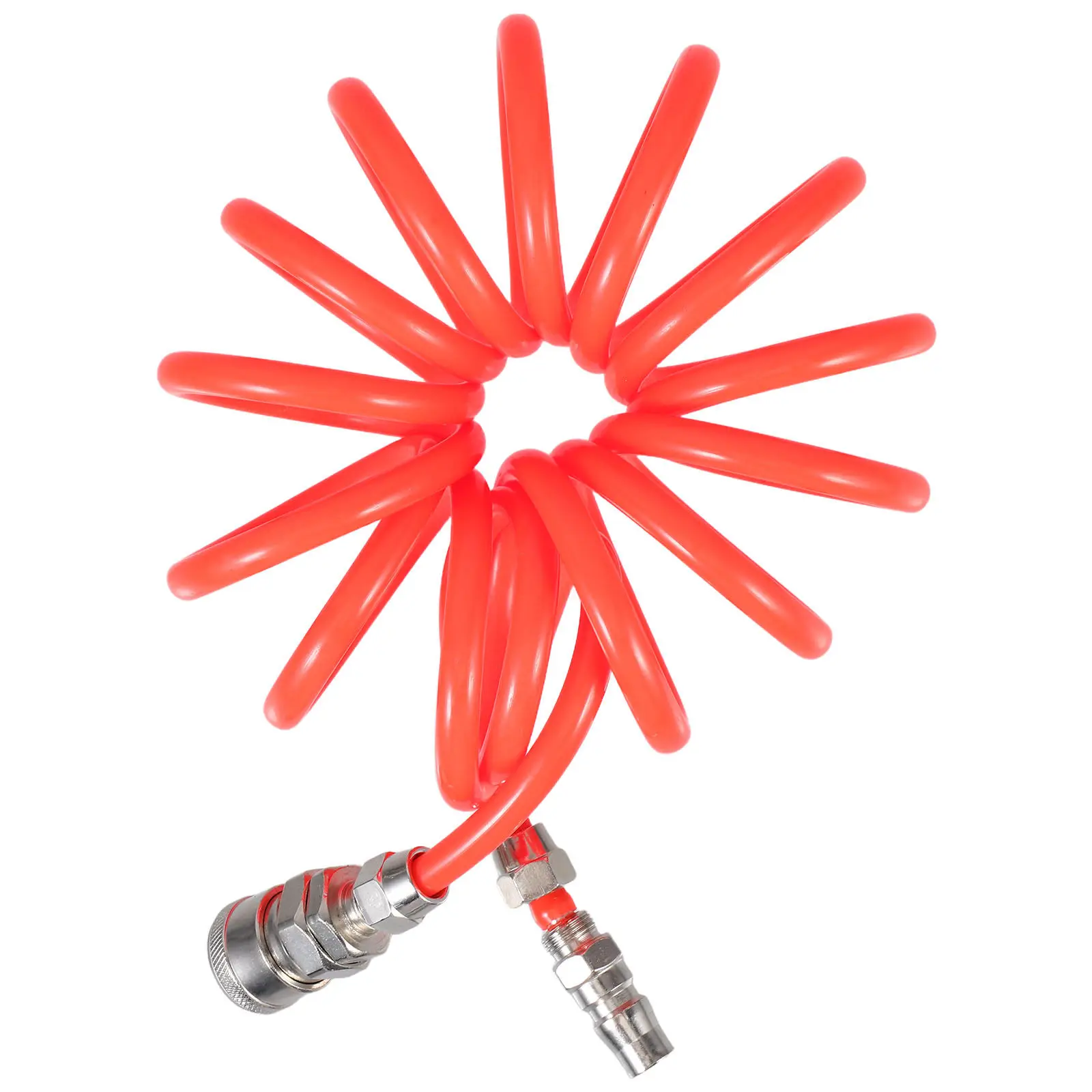 Spring Flexible Air Compressor Hose Retractable Air Pump Extension Hose Swivel Ends High Pressure Connector for Car Tire