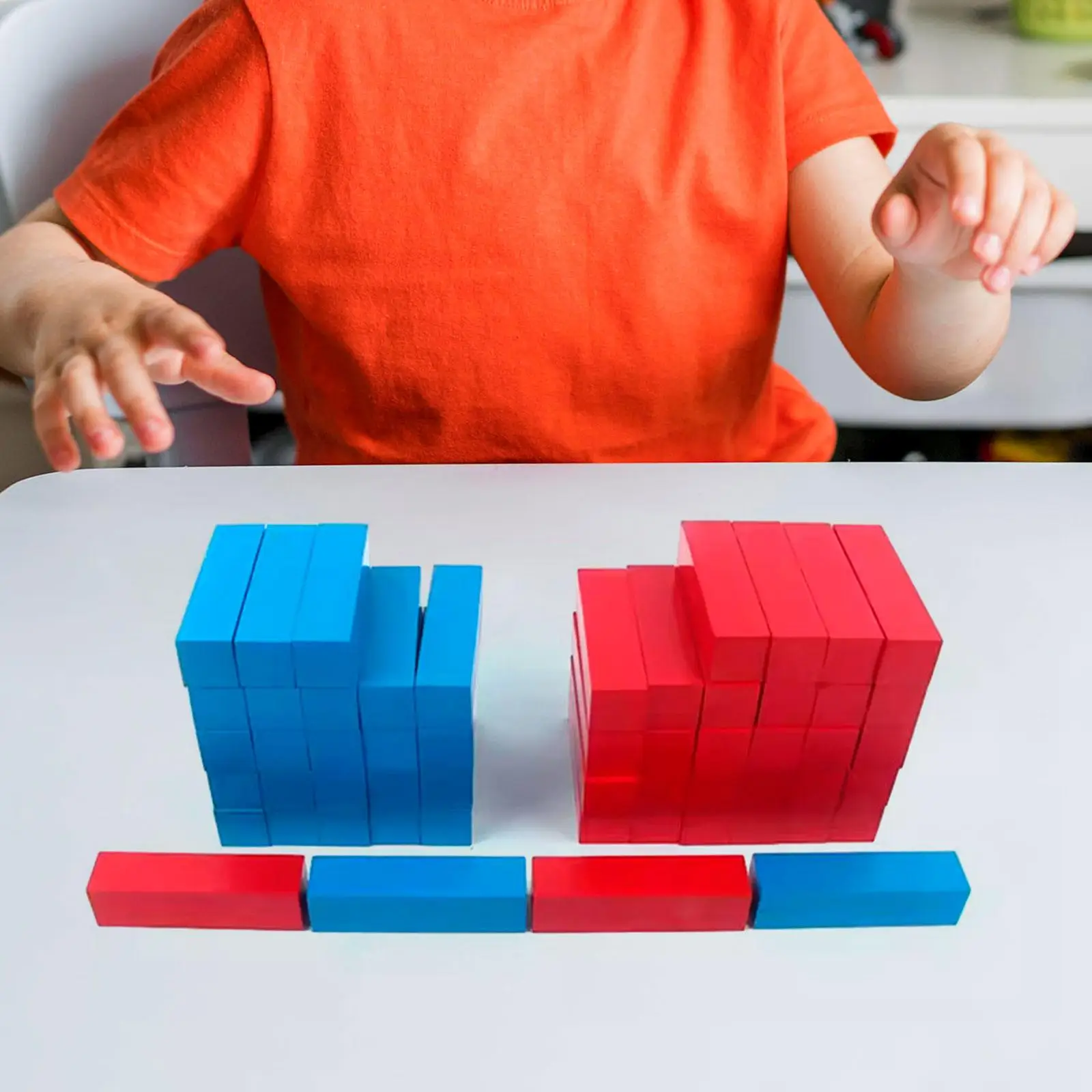 55x Wooden Stacking Toys Colorful Wooden Riser for Children Toddlers Gifts