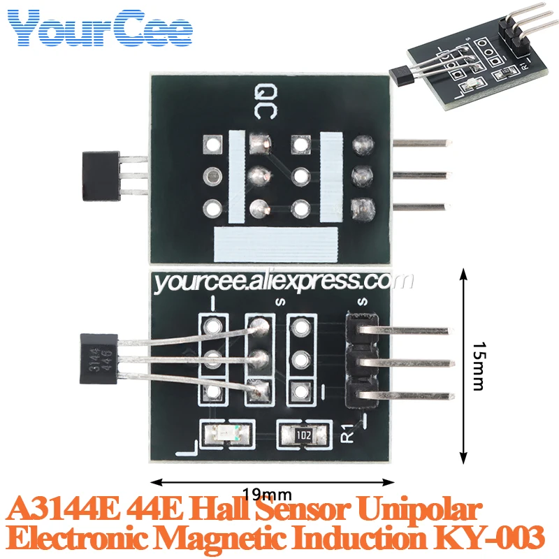 100pcs/5pcs 44E 402 A3144 OH3144 AH3144E A1344EUA-T Hall Effect Sensor High Sensitivity Hall Sensor Motor Large Chip
