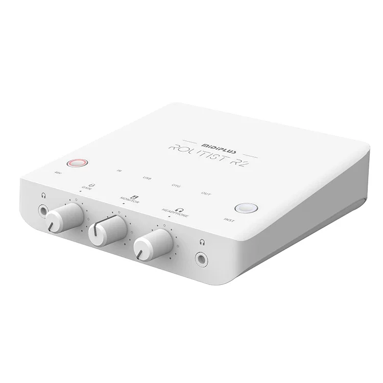 

Midiplus Routist R2 Pro Audio Interface 1In 2Out Studio Recording Live Dubbing USB Mixer Musical Broadcast External Sound Card