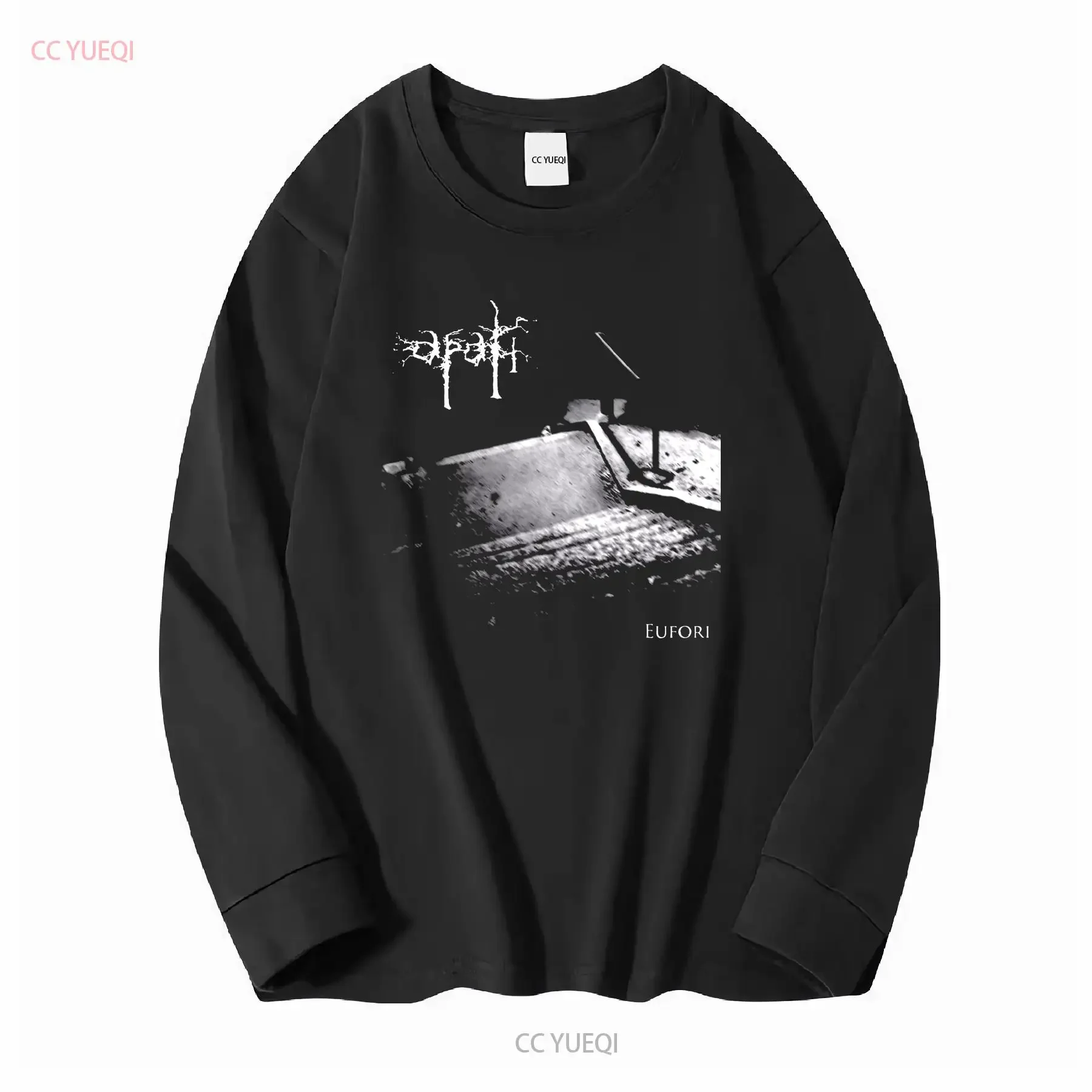 CC YUEQI Apati Eufori Black Metal DSBM футболка черная хлопок