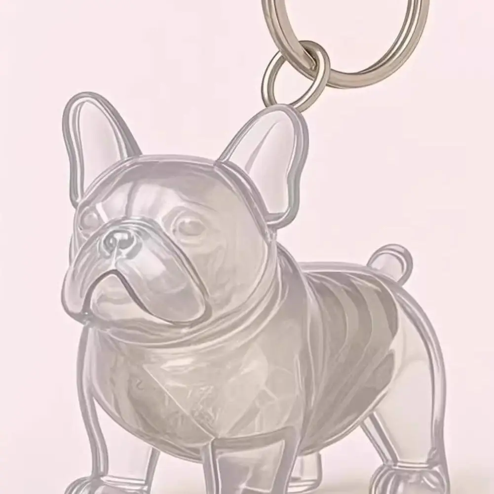 Verfügbarer Transparenter Fell-Aufbewahrungs-Hundeschlüsselanhänger, Niedlicher 3D-Welpen-Haarbox-Schlüsselring, Kreatives Geschenk, Schlüsselanhänger, Taschen-Accessoire, 1 Stück – Detail 6