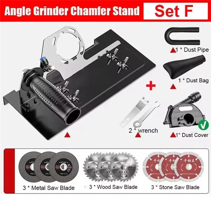 

YLS-Angle Grinder Cutting Tiles Stand 100-125Type Attachment Stone Trimming Bracket Support Tools