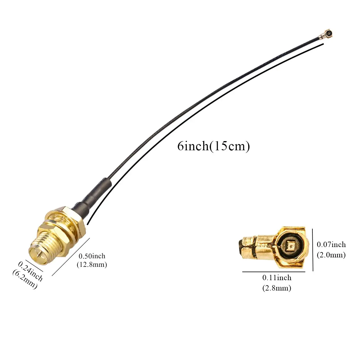 IPX to RP SMA Female WiFi Antenna Cable 0.81mm U.fl IPX to RP SMA Female Antenna Cable Mini PCI to RP SMA Female Cable 5pcs