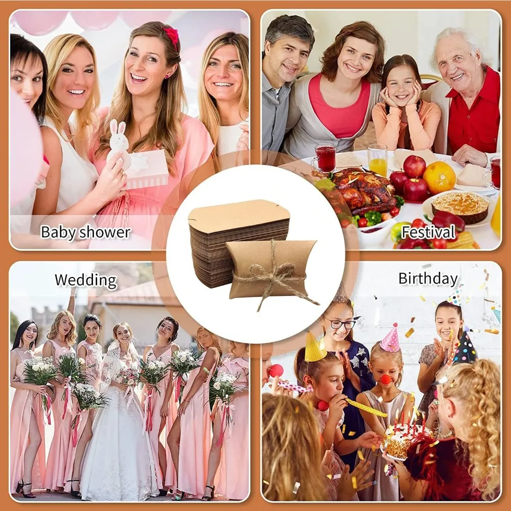 20/50 Stück Dreifarbige Kraftpapier-Süßigkeitenbox + Seil für Geburtstag, Hochzeit, Kindertag, Weihnachten, Neujahr, Karneval, Party, Süßigkeiten-Geschenkbox – Detail 6