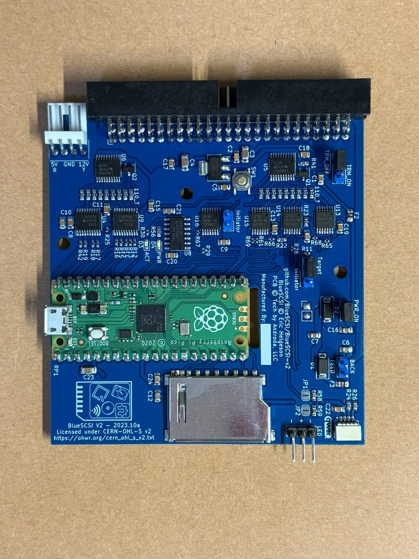 BlueSCSI V2 Built-in SCSI Solid State Drive for Vintage Computers – Raspberry Pi Pico Powered, Hard Disk Emulator for Macintosh