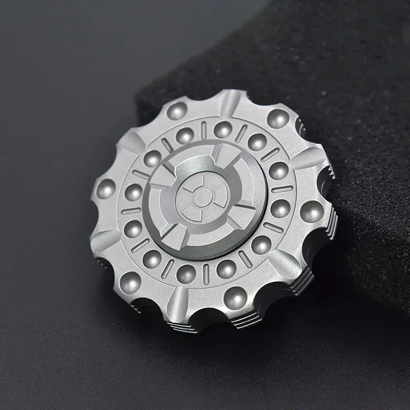 Nuclear Weapon Stainless Steel Fingertip Gyro Pop Coin round Gear Decompression Metal Toy Finger Spiral Edc