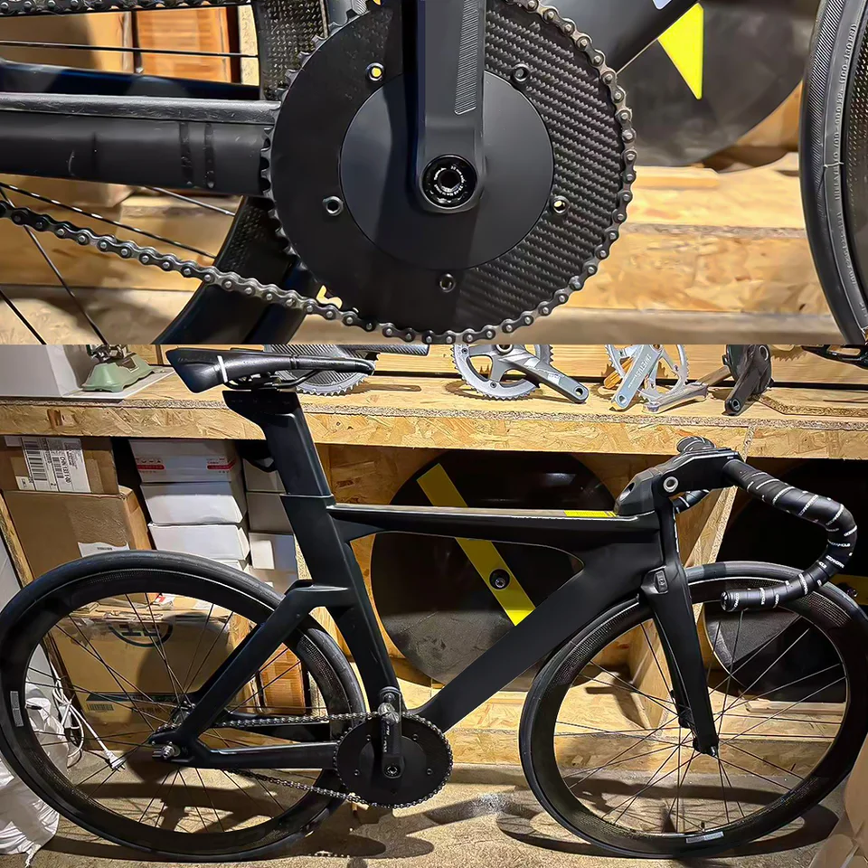 Carbon Fiber BCD144 Fixed Gear Chainwheel 49-64T