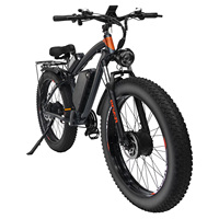 GUNAI-GN88 Electric Bike with Two 2000W Motors Electric Bicycle 48V 22Ah Battery Electric bike , 26 Inch Wide Tyre Men's E- Bike