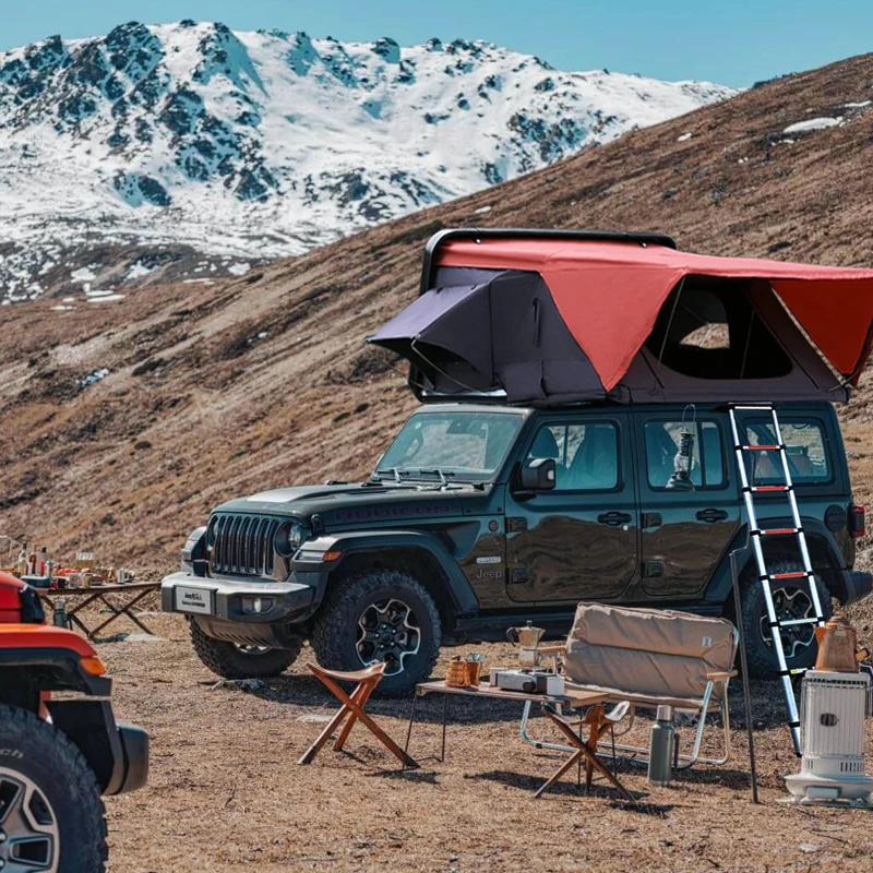 

Apollo Aluminum Hard Shell Semi-automatic Hydraulic Cheap Car Roof Tent For JEEP Wrangler JL JK