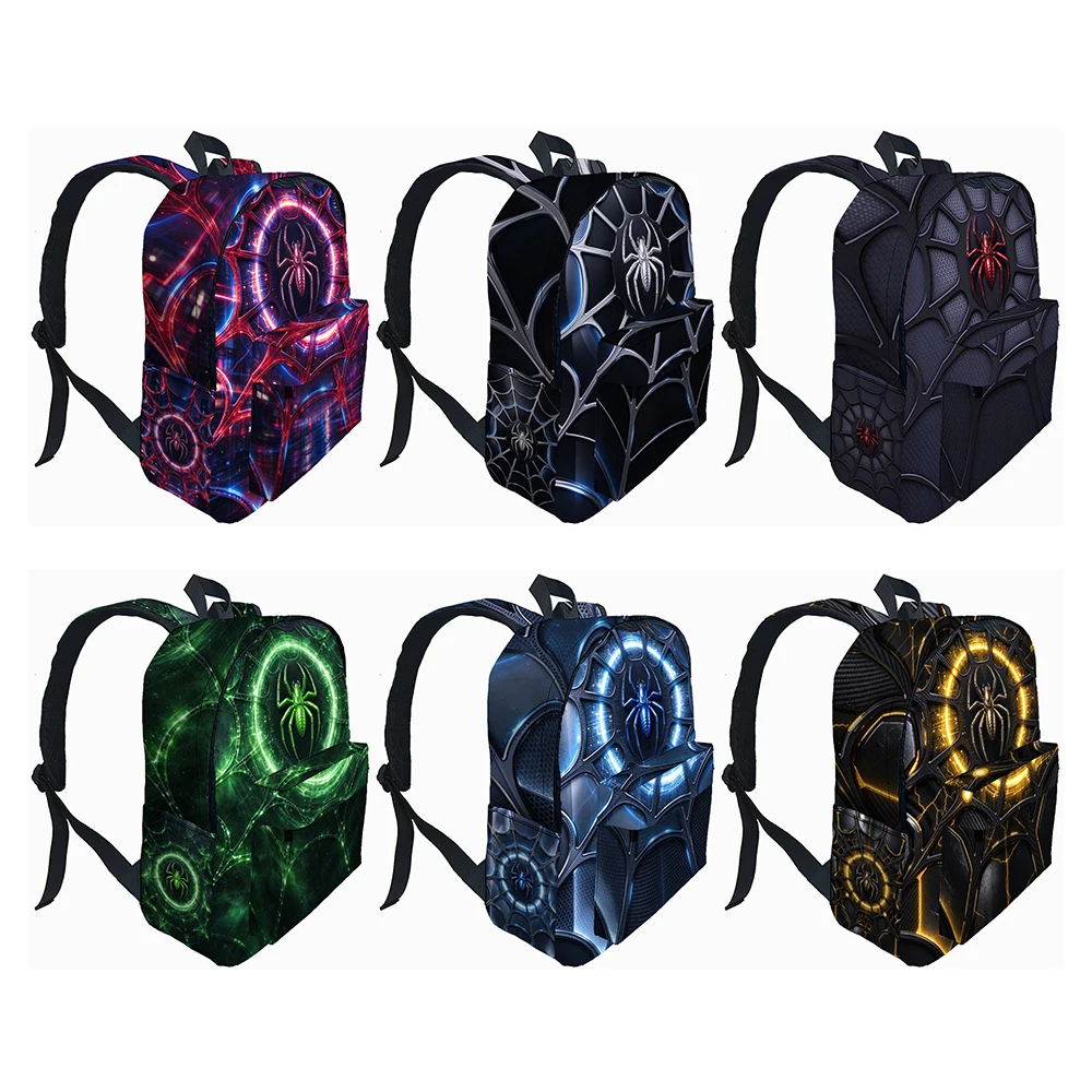 Spider Pattern Backpack School Suitable Outdoor Sports Travel Rucksack Best Gift Spiderweb Print Backpack Big Capacity Knapsack