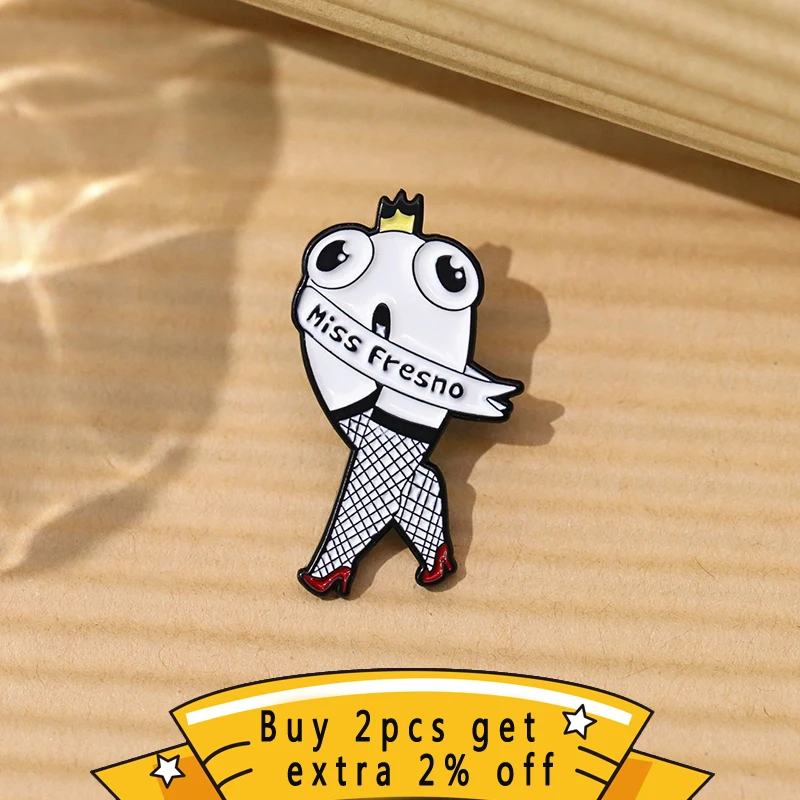 Funny Game Anime Enamel Pin Custom Shy And Ready Tocry Frog Singer Lyrics Brooch Lapel Badges Jewelry Gift For Fans Friends