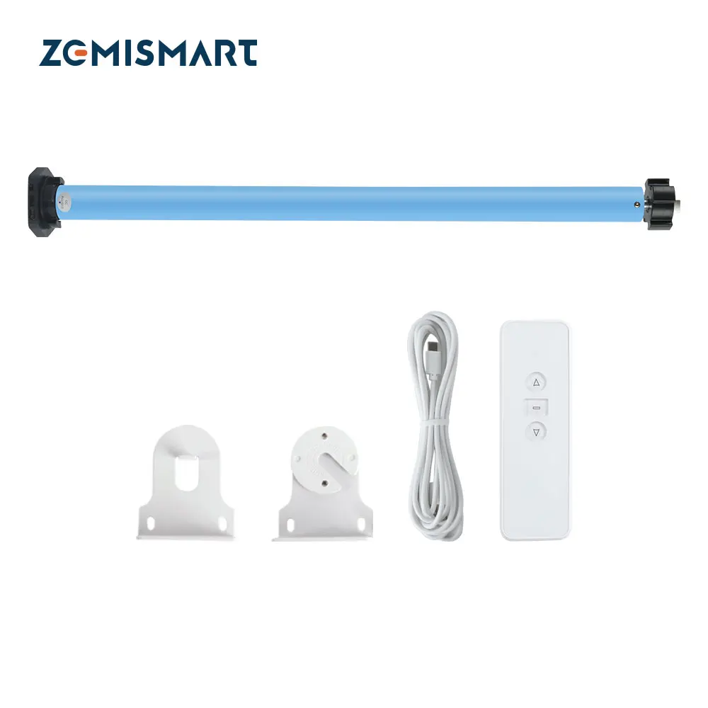 Zemismart-Motor eléctrico de persiana enrollable Tuya Zigbee, para tubo de 37 y 38mm, batería integrada, motor de persiana motorizada, Alexa y