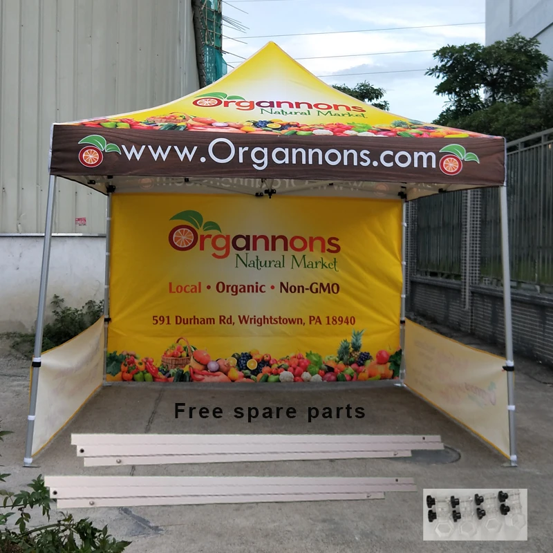 Teanling Customized 10x10 Pop Up Canopy With Side Walls 3x3 Resealable Gazebo Canopy Outdoor With Frame With Full Logo And Color