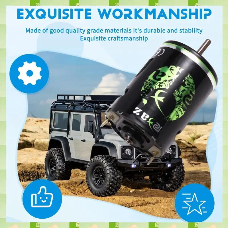 2025 540 نحى المحرك RC الزاحف المحرك ESC نحى وحدة تحكم السرعة الكهربائية BEC ل 1/10 RC سيارة TRX/محور/HSP ، 540 نحى موتو