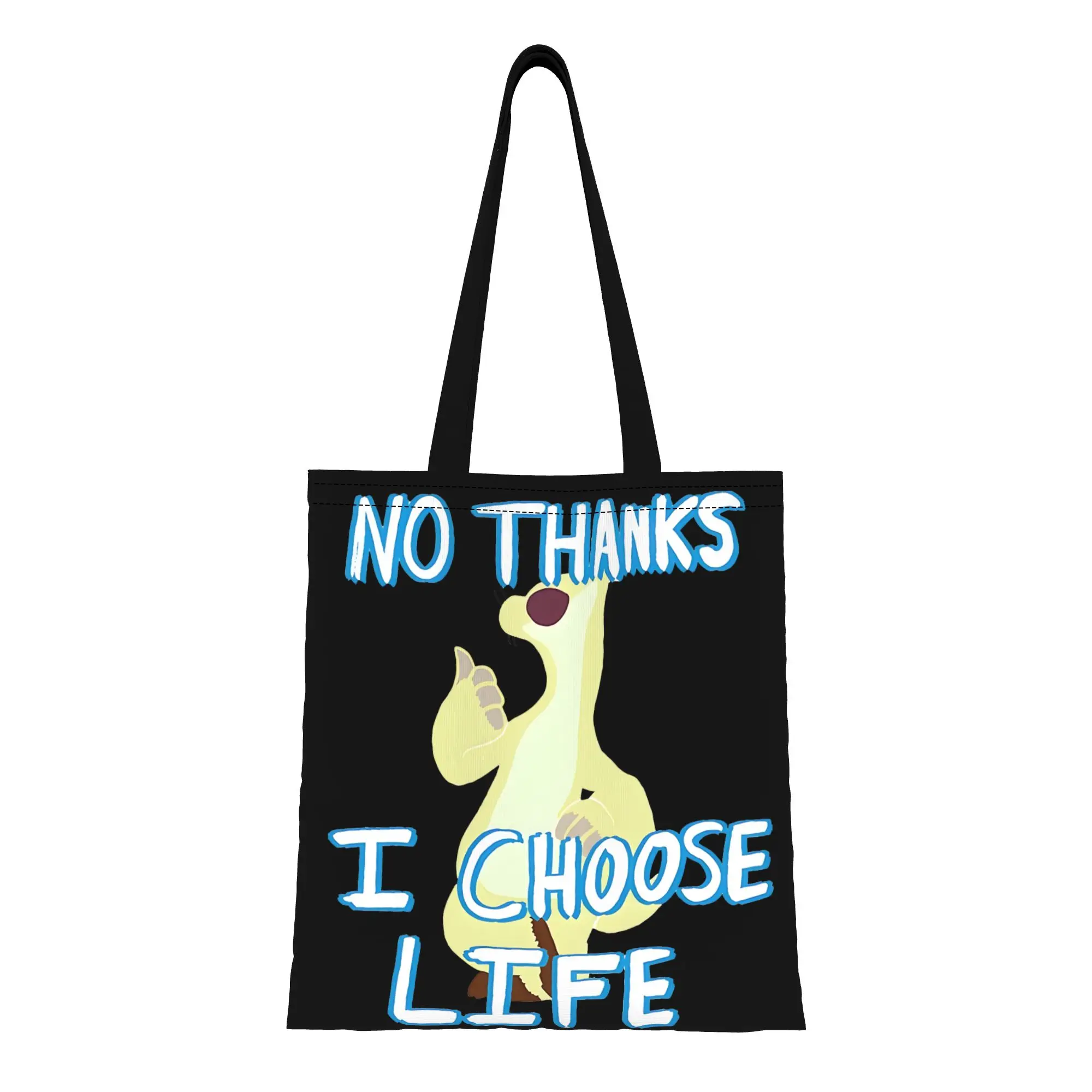 Bolsa de Lona Plegable de Gran Capacidad con Diseño de Manny, Sid, Diego, Ellie, Scrat, Crash y Eddie de la Película Perales y Compresas, sin Cierre