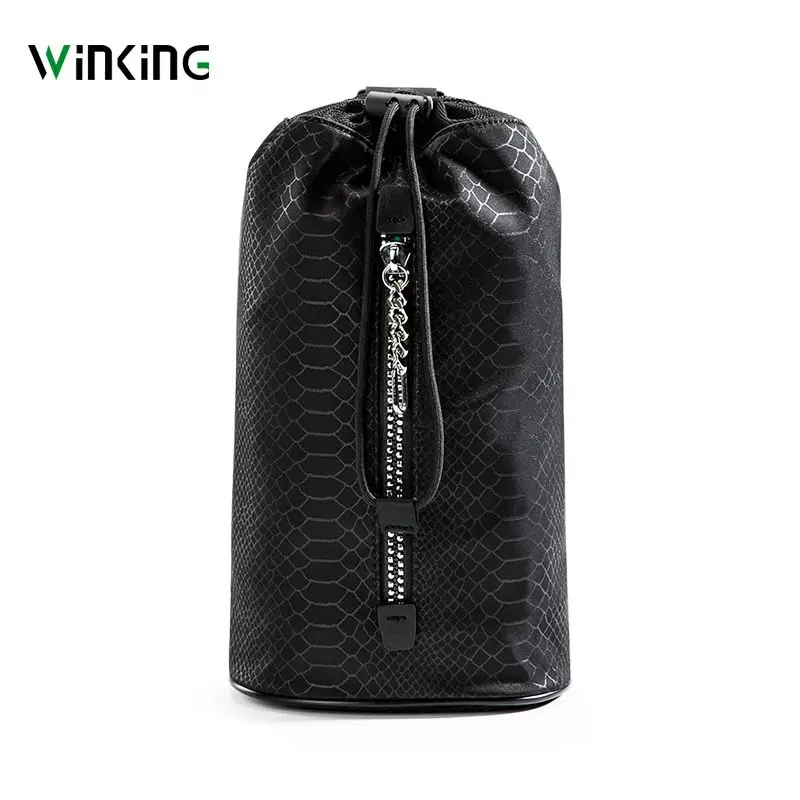 Winking New Leopard Print Shoulder Bag Trend Bucket Bag Europe And the United States Retro Chest Bag Leather Women's Diagonal