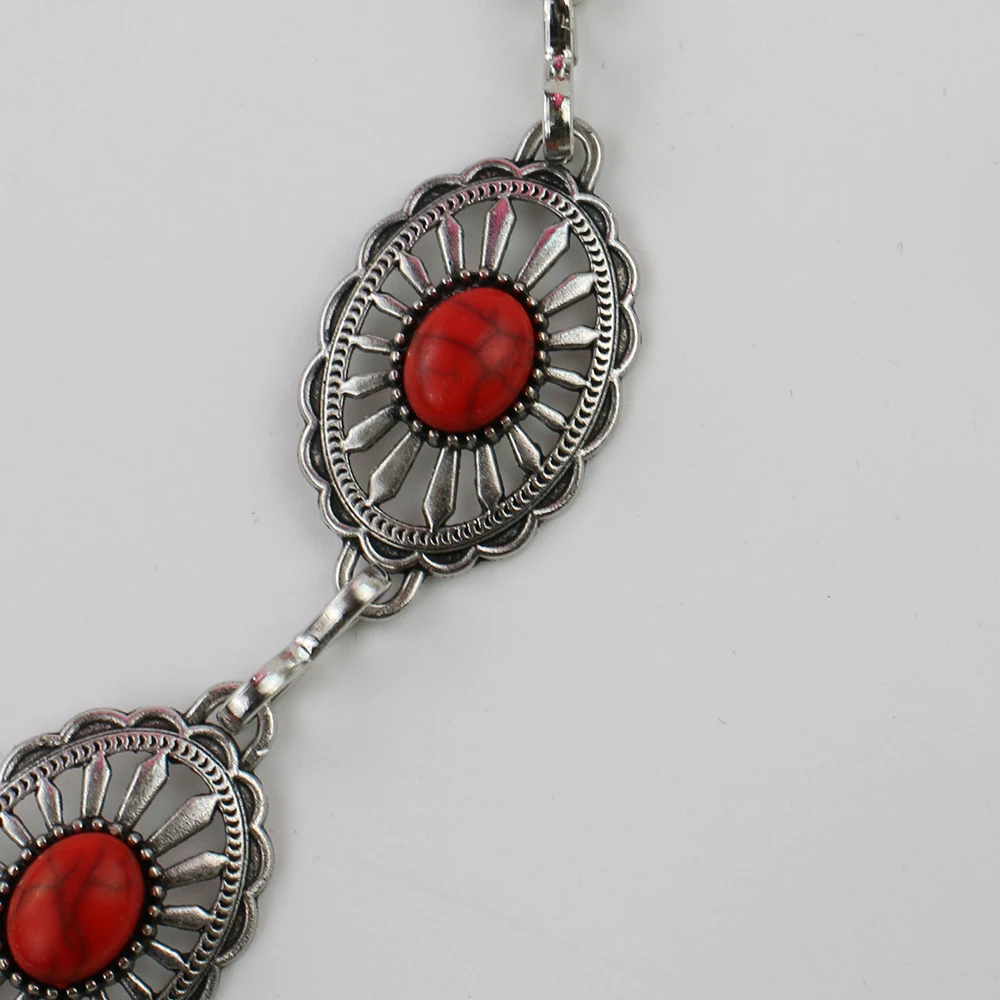 Collar western turquesa falso para perros y gatos – cadena ajustable - imagen 4