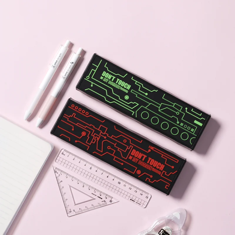 M&G Drop Shipping 3D Luminescent Pattern Pencil Box Drawer Style Kids Students School Pen Case Bag Makeup Travel Storage Boxes