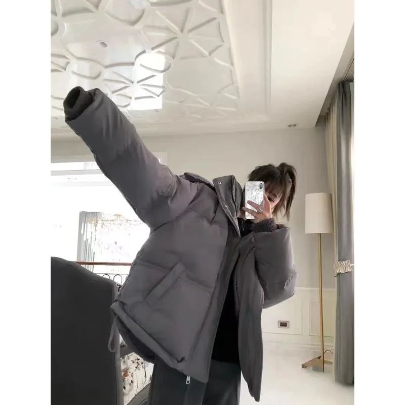 Men's Women's Cotton Coats Autumn Winter Trendy Brand Loose Fit Workwear Thickened Down Cotton Jackets Cargo Parka Mujer