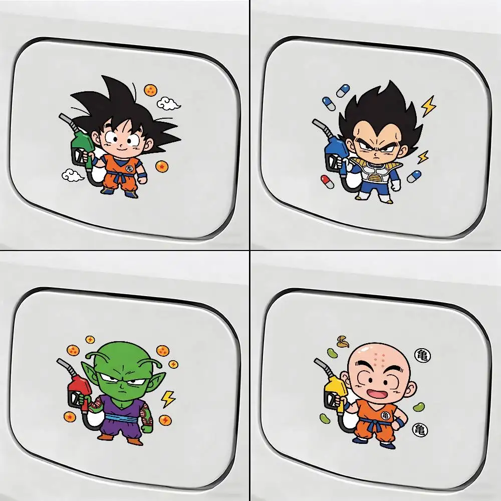 

Наклейка на крышку бензобака с изображением Гоку из Dragon Ball, милая и забавная, водонепроницаемая, декоративная наклейка на топливный бак
