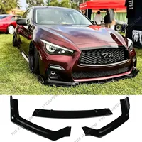 For INFINITI Q50 Sport / Base 2018-2024 Car Front Bumper Lip Spoiler Cap Splitter Front Bumper Diffuser Canards Bodykit Tuning